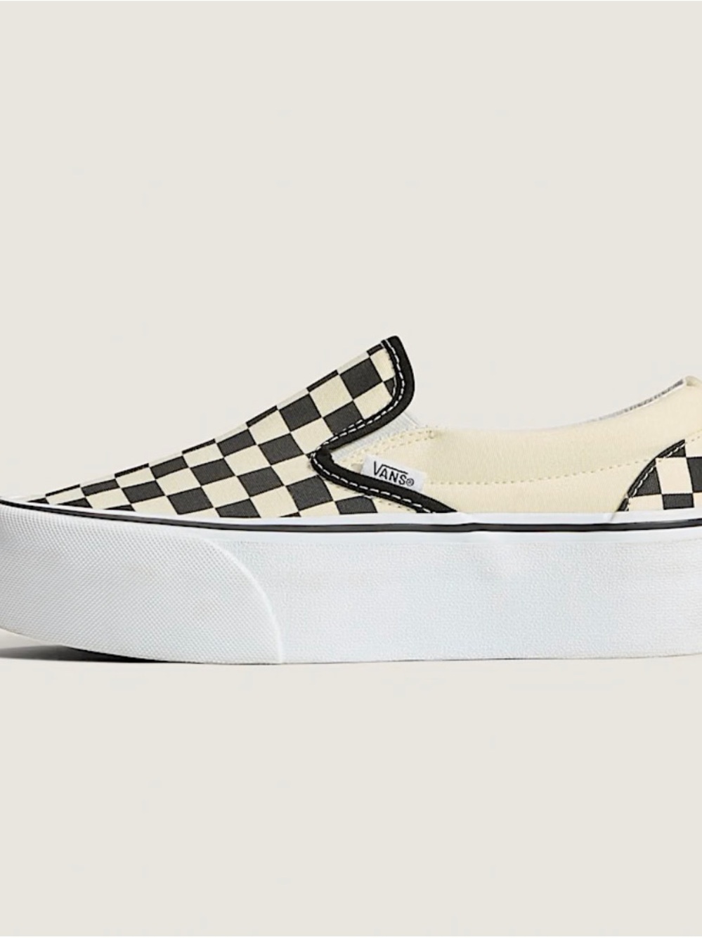 Vans Checkerboard Slip-On Sneakers - Black & Cream